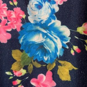 Dark blue floral long dress